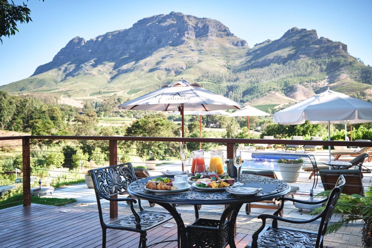 Alluvia Boutique Winery & Luxury Accommodation Stellenbosch Ngoại thất bức ảnh View of the Kleinrivierveld