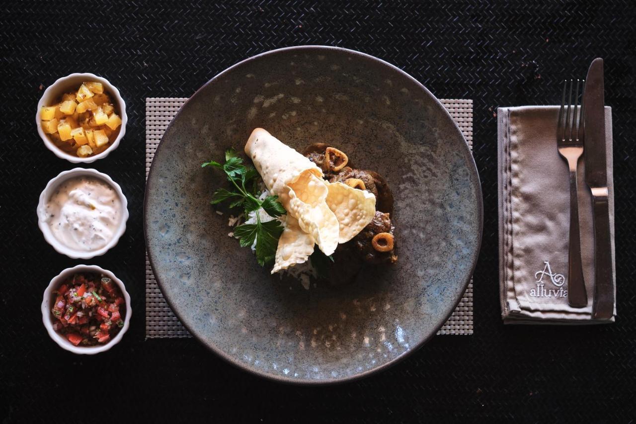 Alluvia Boutique Winery & Luxury Accommodation Stellenbosch Ngoại thất bức ảnh A dish at the restaurant