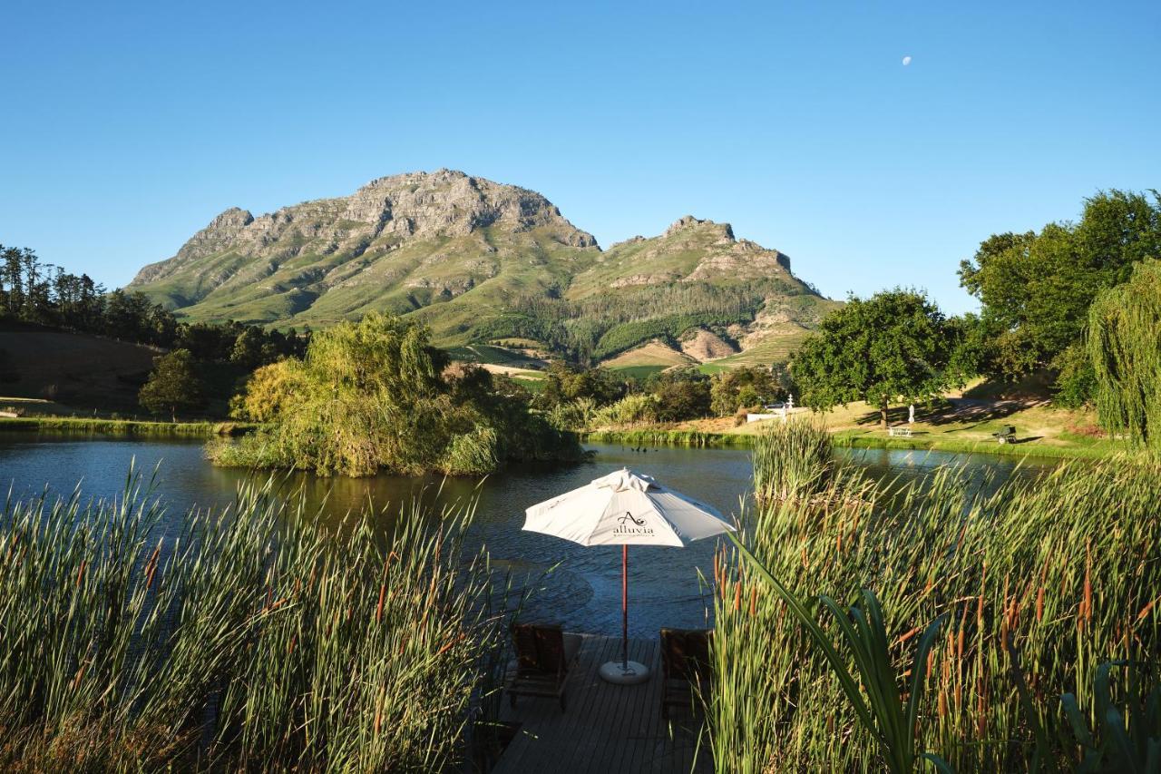 Alluvia Boutique Winery & Luxury Accommodation Stellenbosch Ngoại thất bức ảnh View of the Kleinrivierveld